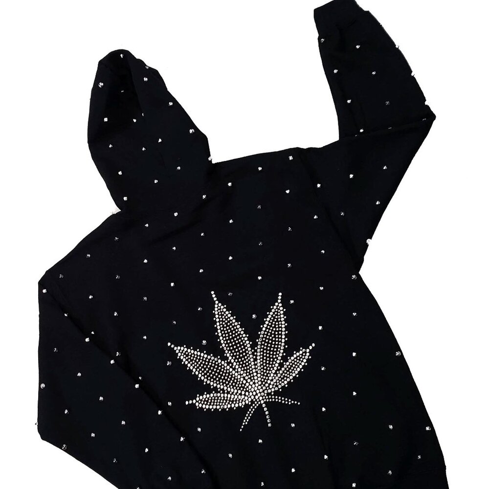 Metal Cannabis Unisex Black Hoodie
